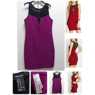 🌷f♡rever21 Mesh-Trimmed Bodycon cocktail Dress🌷size M