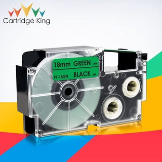 Label Tape 18mm XR-18GN Black on Green Strong Adhesive Compatible Tapes for Casio KL-G2 KL-120 KL-130 KL-200 KL-7000