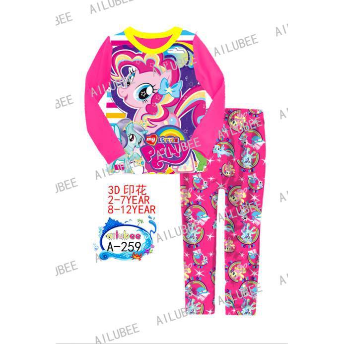AILUBEE PAJAMAS GIRLS SLEEPWEAR PJMS163-54, TOP + PANTS LITTLE PONY PAJAMAS