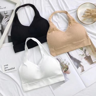 สินค้าพร้อมส่งจากไทย💥LoveIs Bra💥 (N611) เสื้อครอปสั้นคล้องคอ สีเอิร์ธโทนสวย ลูกคุณมาก