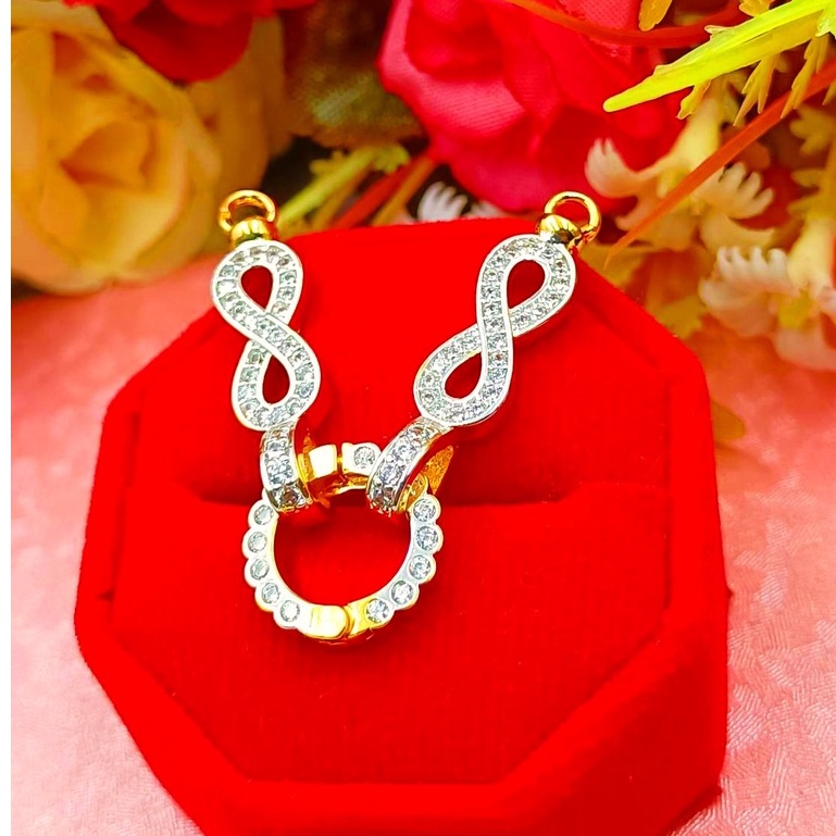 goodhome J04  ตะขอห่วงสร้อย ตะขอห่วงฝังเพชร ตะขอสร้อย