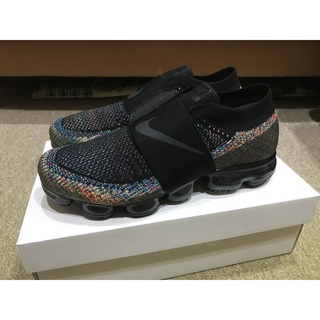 ✷Nike Air Vapormax Flyknit Moc Black Flyknit Weave Rainbow No Lace Devil Felt AH3397-0031