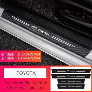 สติกเกอร์คาร์บอนไฟเบอร์ สําหรับติดประตูรถยนต์ Toyota 4 ชิ้น