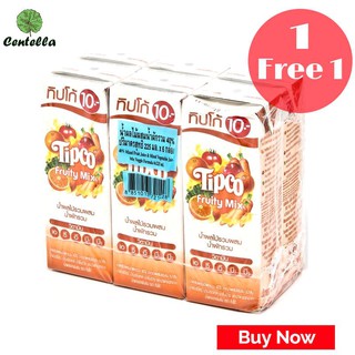 TIPCO 40% MIXED VIGGI 225ML X6 พิเศษ ซื้อ 1 เเถม 1 Special Buy 1 free 1