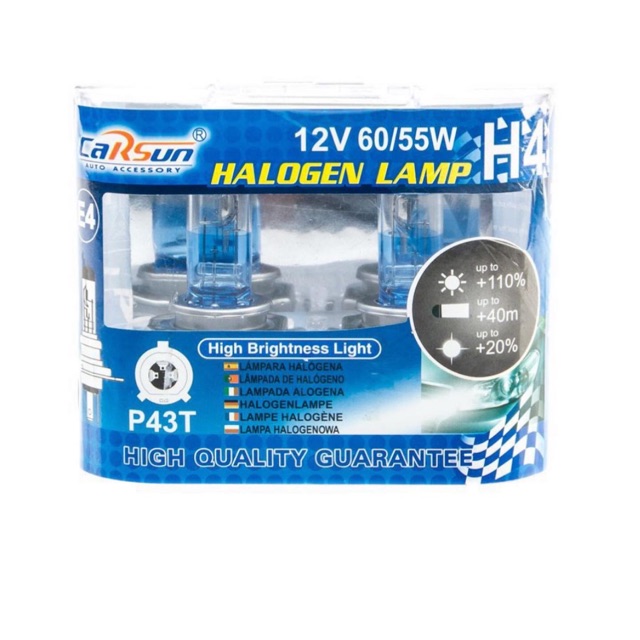 CARSUN หลอดฮาโลเจน 12V 55/60W (H4)
