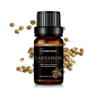 100% Cardamom Essential oil ขนาด 10 ml. น้ำมันหอมระเหย เมล็ด กระวาน บริสุทธิ์