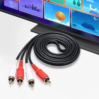 สายสัญญาณเสียง (สาย Audio) Gold Plated 2RCA to 2RCA Cable RCA Audio Cable AV Cable ( 1.5M 3M 5M 10M ) for DVD TV CD