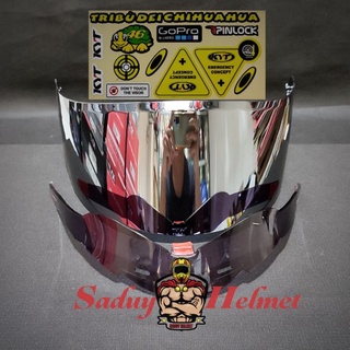 อุปกรณ์เสริมหมวกกันน็อค KYT K2 RIDER (แบน VISOR IRIDIUM + สปอยเลอร์ + สติกเกอร์)