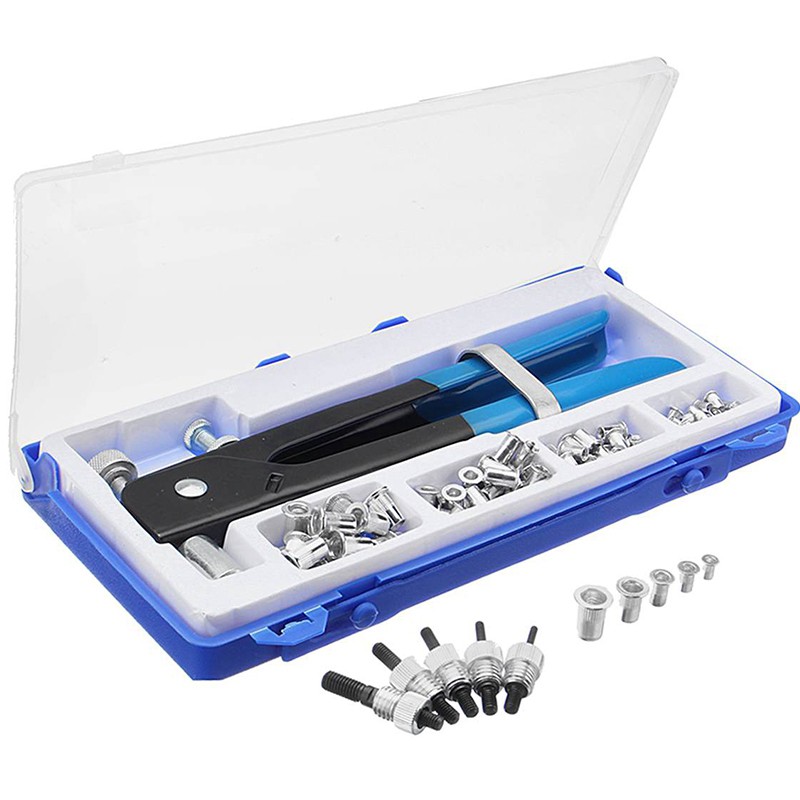 106Pcs M3-M8 Blind Rivet Nuts Threaded Insert And Rivet Tool Riveter ...