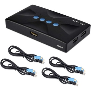 MT-VIKI 4k HDMI 4 port usb2.0 hdmi kvm switch with kvm cable มีให้เลือก 2 รุ่น ส่งจากไทย