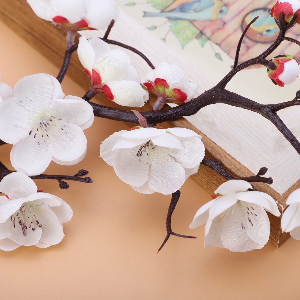 ดอกพลัมประดิษฐ์ ดอกซากุระปลอม สําหรับตกแต่งบ้าน งานแต่งงาน วันหยุด - รูปที่ 5