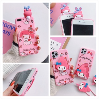 เคส-VIVO S1 V20 V21 4G 5G V21e V11i V11 Pro V5 Plus X9 X9s Plus Cartoon Cute Melody Soft Silicone Case Fashion Pink Anti-drop Back Cover