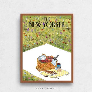 🧺พร้อมส่ง ภาพโปสเตอร์ the Newyorker (Re-draw by lazymonday) ราคาไม่รวมกรอบ