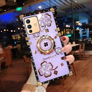 Yjd เคสโทรศัพท์มือถือ ทรงสี่เหลี่ยม ประดับเพชร กันกระแทก สําหรับ Vivo S12 PRO V23 PRO