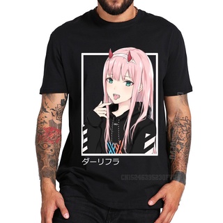 คอลูกเรือเสื้อยืด พิมพ์ลายกราฟฟิคอนิเมะ Darling In The Franxx Zero TwoS-5XL