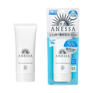 Anessa Whitening UV Sunscreen Skin Care Gel SPF50/PA+++ อเนสซ่า เจลกันแดด เพื่อผิวหน้าขาว 90ml. สูตรใหม่ 2018