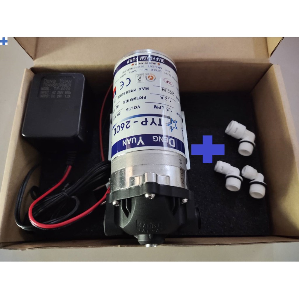 Pump ปั๊มอัด Deng Yuan TYP-2600  แรงดัน ปั๊ม RO ไดอะแฟรม DENG YUAN 150 GPD สำหรับเครื่องกรองน้ำทั่วไ