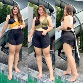 Size up ชุดเซ็ต 2 ชิ้น บิกินี่ อก 60 กางเกงขาสั้น เอว 44 สาวอวบ อ้วน bigsize plussize