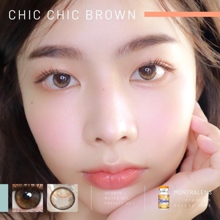 ✨Chic Chic Brown ขนาดมินิ Mini☀️กรองแสง uv จดทะเบียนถูกต้อง 🇰🇷เลนส์สัญชาติเกาหลี🇰🇷