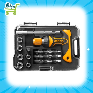 INGCO ชุดไขควง อเนกประสงค์ 18 ชิ้นชุด รุ่น HKSDB0188 ( T-Handle Wrench Screwdriver Set )