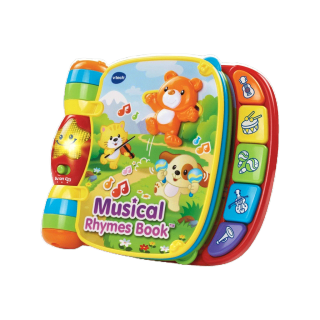 VTech วีเทค หนังสือเพลง ของเล่นสำหรับเด็ก หนังสือเพลงภาษาอังกฤษ ของเล่นเสริมพัฒนาการ 6 9 เดือน 1 ปี Musical Rhyme book