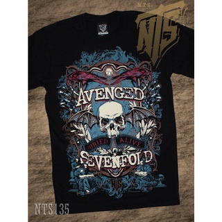 เสื้อยืดผ้าฝ้ายพรีเมี่ยม  135 A7X Avenged Seven Fold ROCK เสื้อยืด เสื้อวง เสื้อดำ สกรีนลายอย่างดี ผ้าหนา  T SHIRT