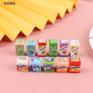 go 5pcs Dollhouse Miniature Mini Pretend Play Chewing Gum Bottles Model Decor th