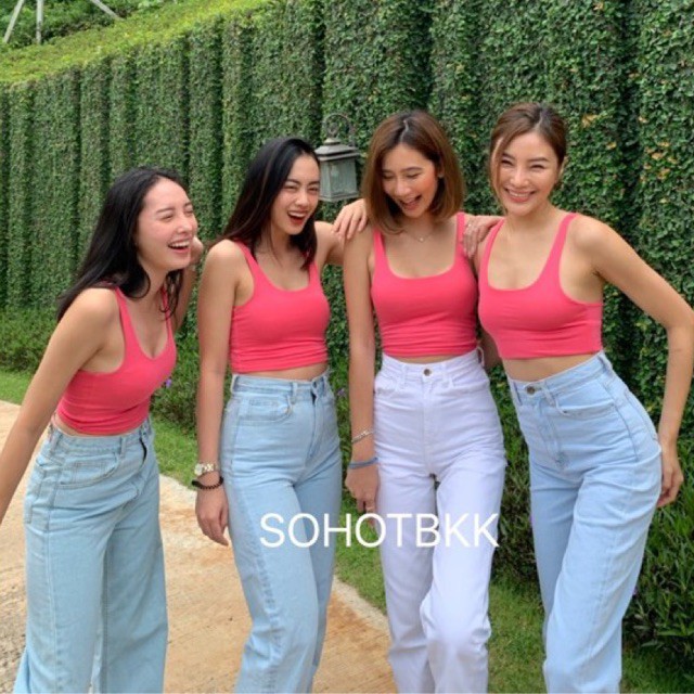 Sale เสื้อกล้ามครอป ผ้าหนา2ชั้น มี13สี