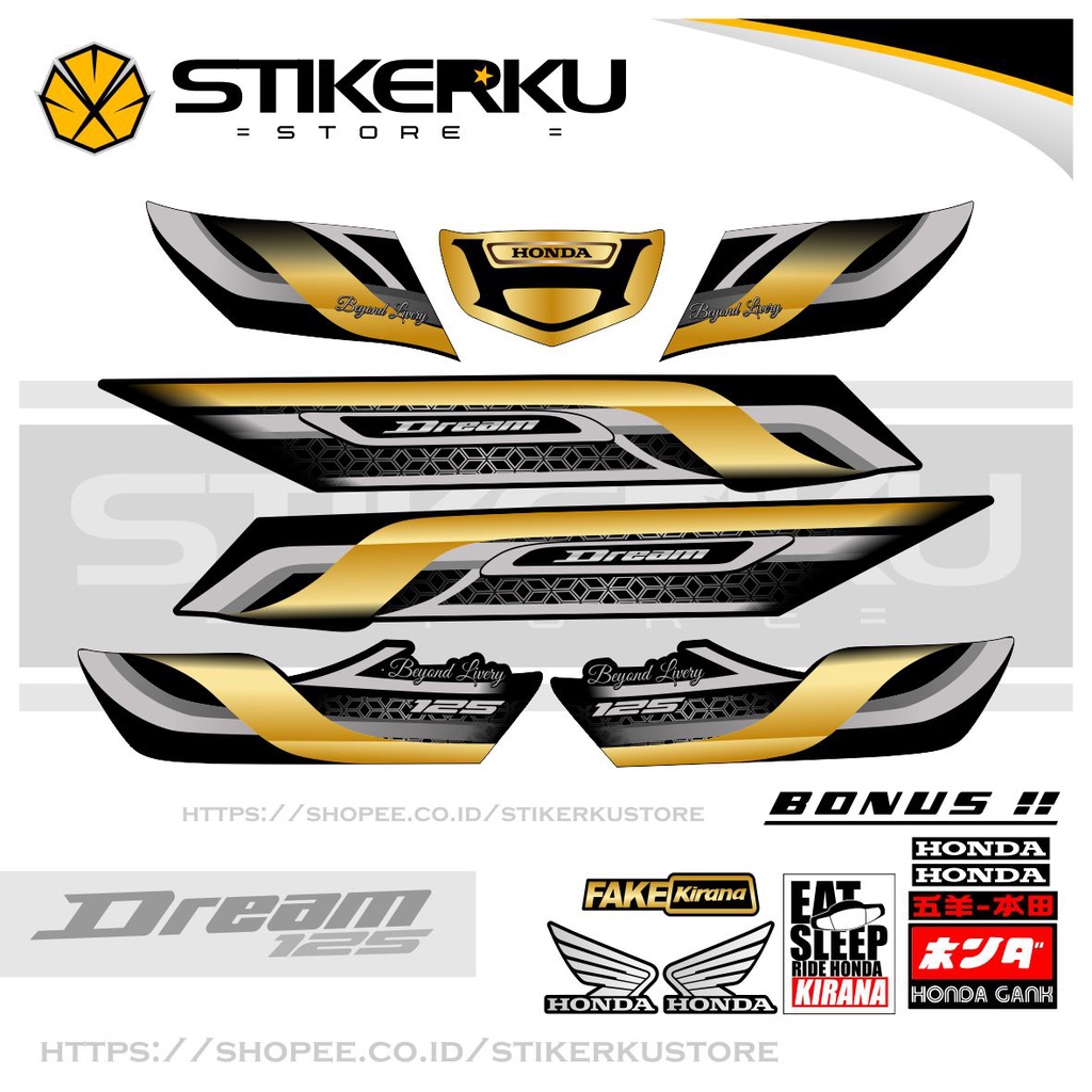 สต็อก DECAL DREAM 125 / HONDA KIRANA STICKER / KIRANA 125 สติ๊กเกอร์ / KIRANA STRIPING / สต็อก DECAL KRANA 125 STORE
