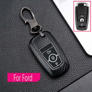 สำหรับ Ford Everest Mondeo Mustang 3ปุ่ม ABS เคสป้องกันกุญแจรถปลอกพวงกุญแจ (MS10)