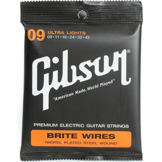 ﻿Gibson สายกีตาร์ไฟฟ้า  ULTRA LIGHTS รุ่นG09 - 42