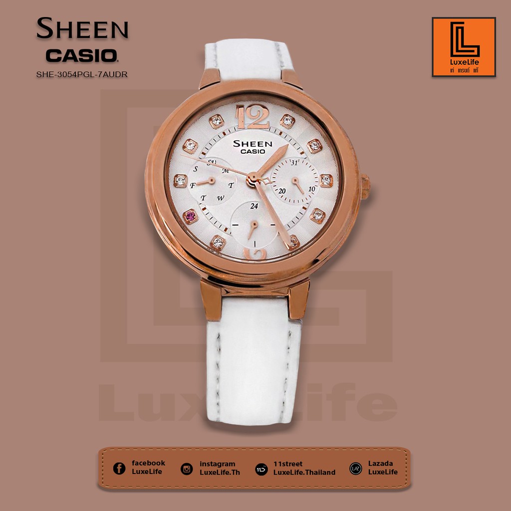 นาฬิกาข้อมือ casio รุ่น SHE-3048PGL-7AUDR  sheen-