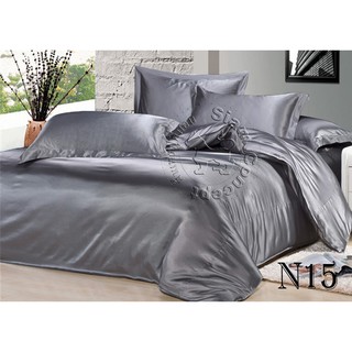 ชุดเครื่องนอนผ้าซาติน 5 ฟุต (SN515N สี Gray)