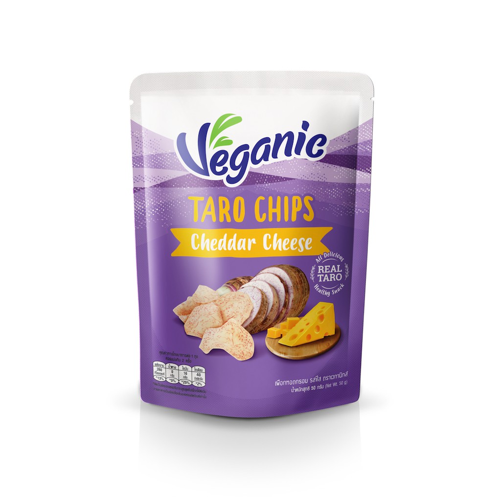 Veganic Taro Chips Cheddar Cheese