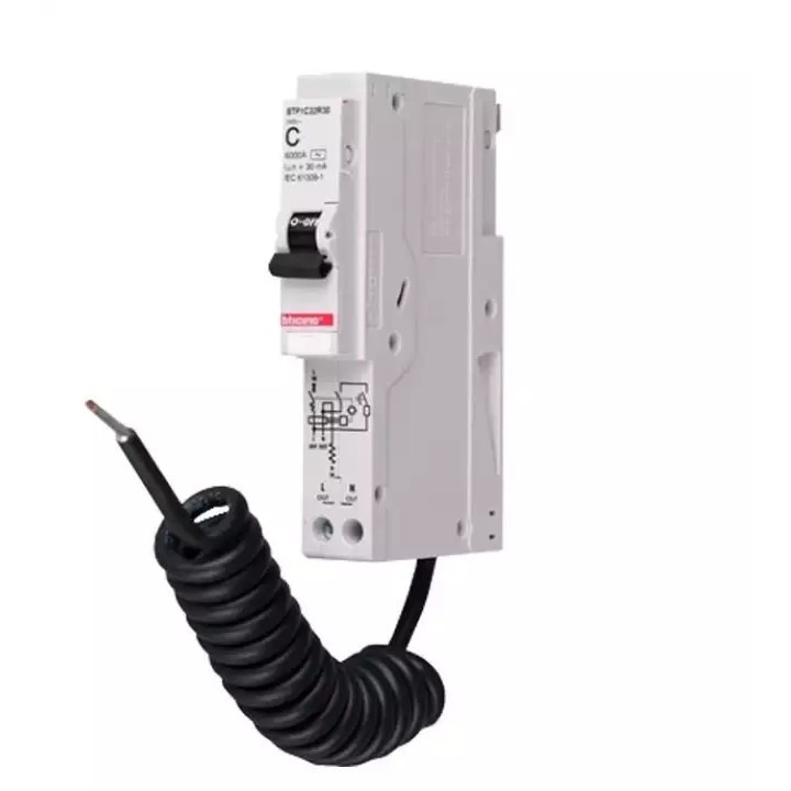 เบรกเกอร์กันดูด เบรคเกอร์ลูกย่อยกันดูด ป้องกันไฟลัดวงจรไฟเกิน มีปุ่ม PUSH TO TRIP บิทิชิโน่ BTICINO 