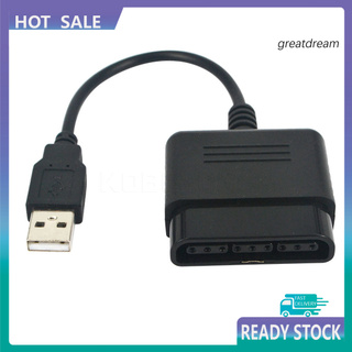 Yxpj_ อะแดปเตอร์แปลงสายเคเบิ้ล USB สําหรับจอยเกม PS2 เป็น PS3 PC Video Game