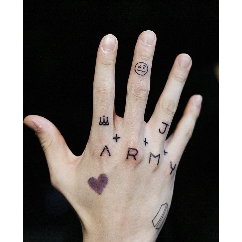 สติกเกอร์รอยสักชั่วคราว ลาย Jungkook BTS butter ARMY สําหรับติดตกแต่ง