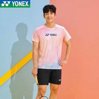 Yonex ใหม่ เสื้อผ้าแบดมินตัน แขนสั้น เหมาะกับฤดูร้อน สําหรับผู้ชาย และผู้หญิง 6103