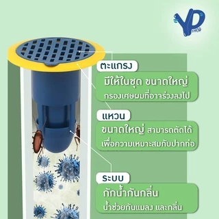 Saun Glin กระบอกท่อกันกลิ่นเหม็น กันแมลงจากท่อน้ำ