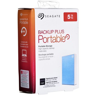 Seagate (ฮาร์ดดิสก์พกพา) Hard Drive Backup HDD External 5TB Backup Plus Portable (STHP5000402) Blue/ warranty - 3 years