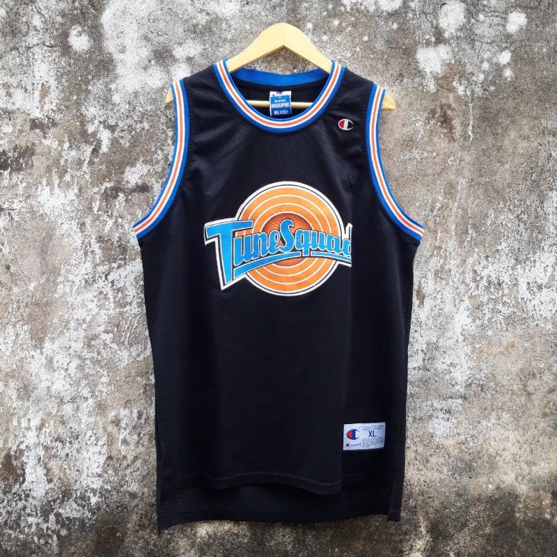 NBA SPACE JAM TUNE SQUAD 23 MICHAEL JORDAN BASKETBALL JERSEY - สีดํา