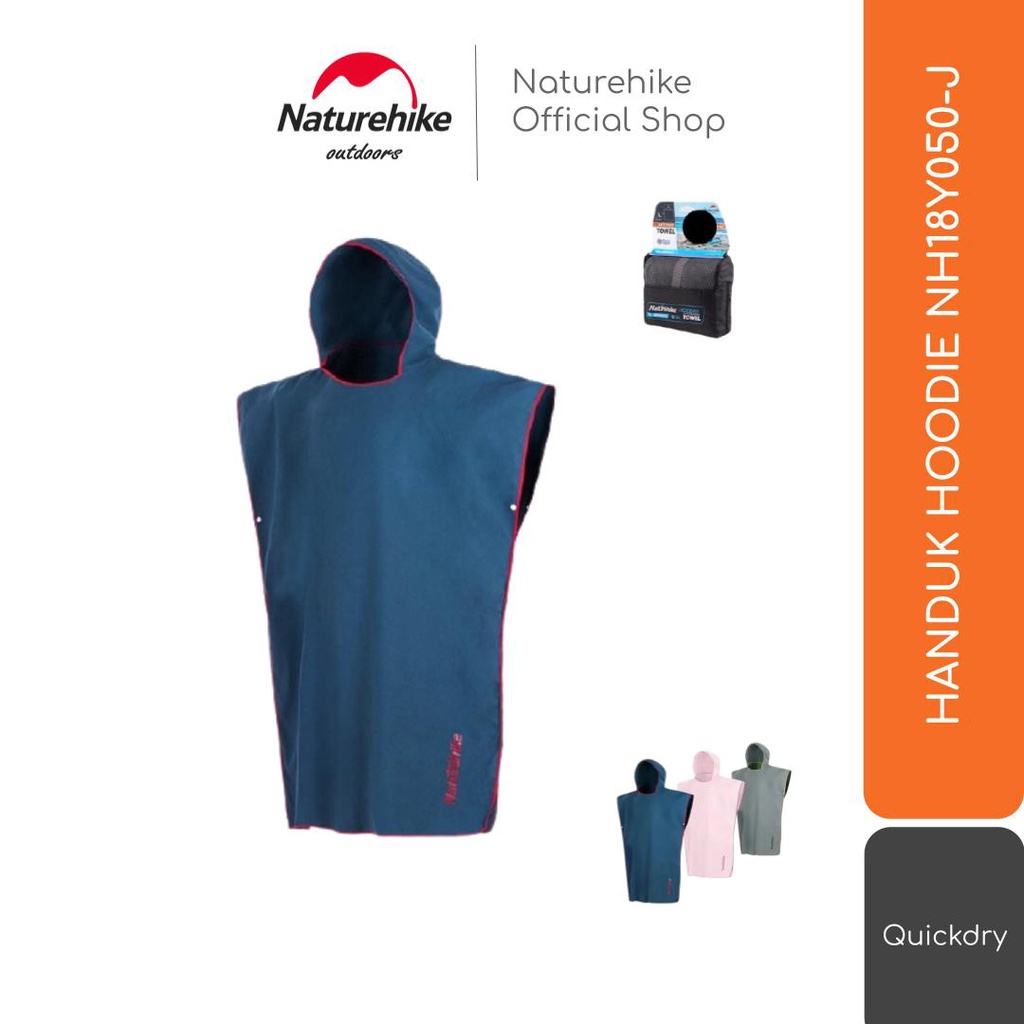 Naturehike Nh18Y050-J Travel Portable Quick Dry Hoodie Towel - M Navy