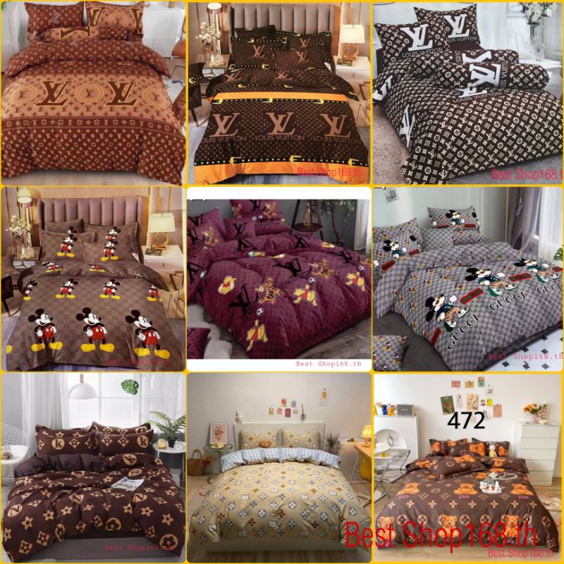 ชุดเครื่องนอน 6 ชิ้นพร้อมผ้านวมผ้าโพลีเอสเตอร์ใช้ได้ทั้งผู้หญิงและผู้ชายมีขนาด 3.5 ฟุต 5 ฟุต6ฟุตใช้ได้ทั้งเด็กและผู้ใหญ่
