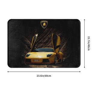 Lamborghini Logo (2) พรมเช็ดเท้า ดูดซับน้ํา แห้งเร็ว กันลื่น สําหรับห้องน้ํา ห้องครัว