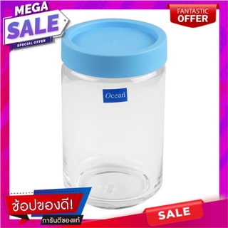 ขวดโหลแก้วฝาดึง OCEAN POP JAR 0.75 ลิตร สีฟ้า ขวดโหล GLASS CANISTER OCEAN POP JAR 0.75L BLUE