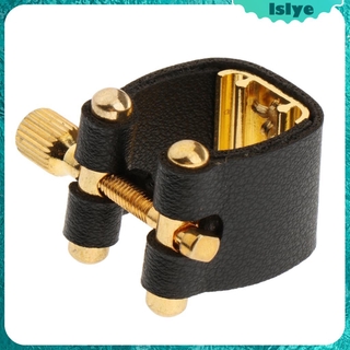 Ligature Fastener คลิปหนัง Pu ขนาดกะทัดรัดทนทานสําหรับ Alto Tenor Soprano Saxophone Clarinet Bakelite