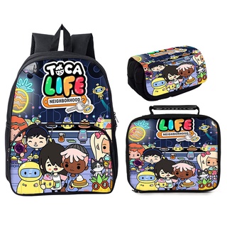 กระเป๋าเป้สะพายหลัง กระเป๋านักเรียน พิมพ์ลายการ์ตูน Toca Life World Toka Life World คุณภาพสูง สําหรับเด็กอนุบาล
