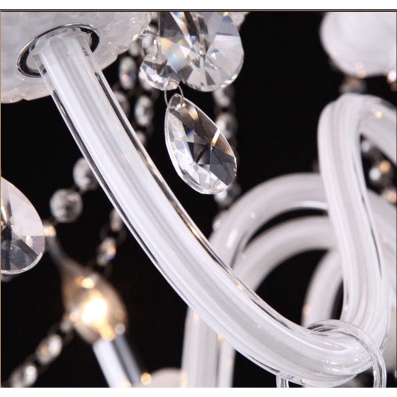 CT001A025 SOTMIA แชนเดอเรียสีขาว แชนเดอเรีย โคมไฟระย้า โคมไฟระย้าวินเทจ โคมไฟระย้าคริสตัล WHITE CHANDERLIER CRYSTAL - รูปที่ 4