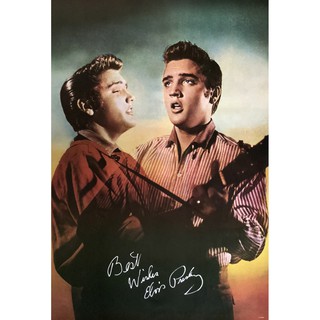 โปสเตอร์ รูปถ่าย ราชา ร็อก เอลวิส เพรสลีย์ Elvis Presley POSTER 23”x34” American Singer King of Rock and Roll V10