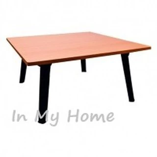Inmyhomeโต๊ะญี่ปุ่นลายไม้สีบีช ขนาด 60x60 ซม. (ญป.B) ขาพลาสติก ขาพับได้